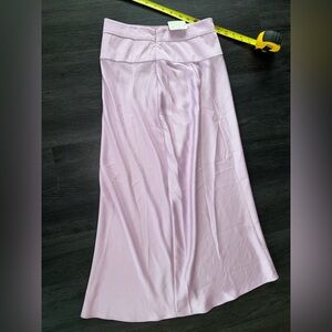 Free people Lavender Satin Maxi Women's Skirt size 2 NWT